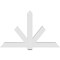 Ekena Millwork Kennewick Architectural Grade PVC Gable Bracket, 72"W x 45"H x 4"D x 6"F, 15/12 Pitch GBP072X45X0406KEN00 - alternate 4